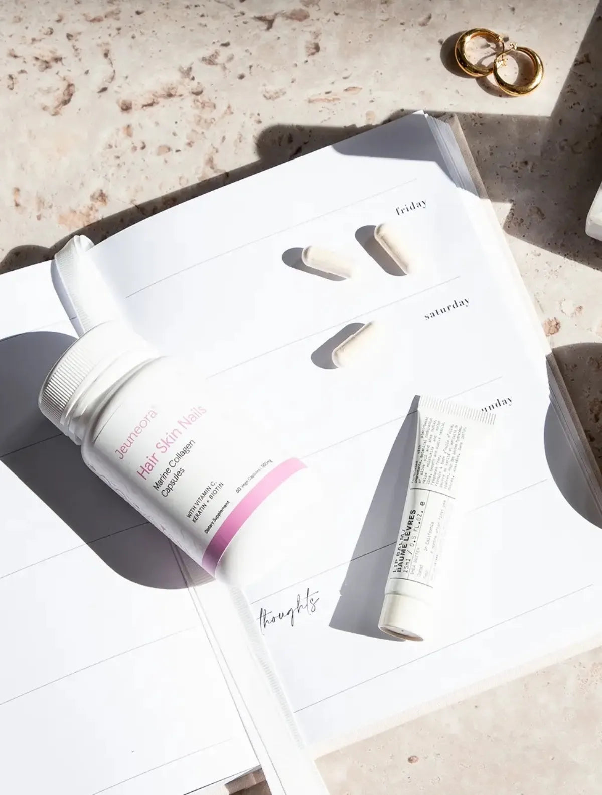 Jeuneora® Hair Skin Nails Marine Collagen Capsules